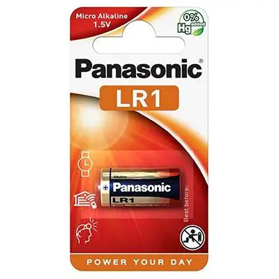 Алкална батерия PANASONIC LR1 /1 бр. в опаковка/ 1.5V