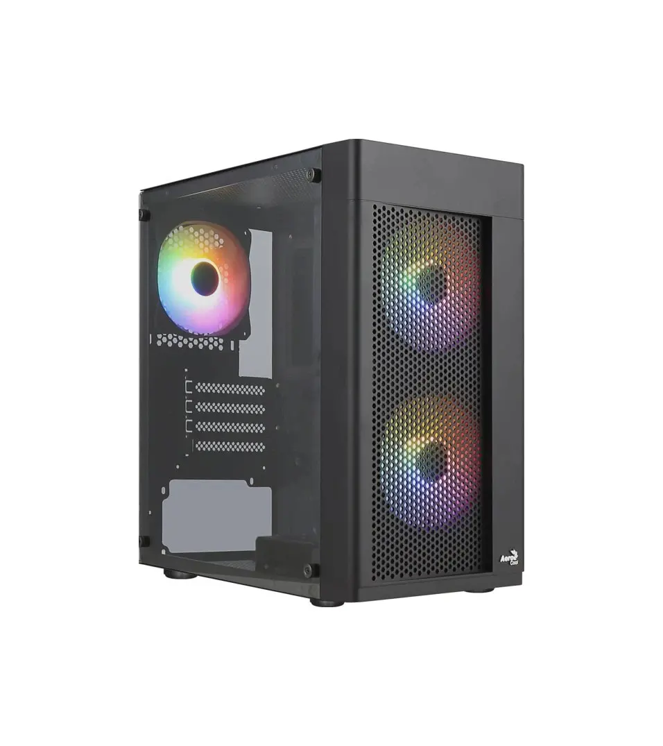 AeroCool carcasă mATX - Hexform-G-BK-v2 - 3 ventilatoare incluse