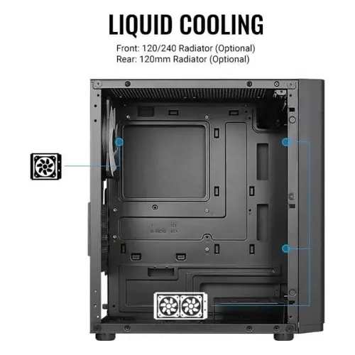 AeroCool carcasă mATX - Hexform-G-BK-v2 - 3 ventilatoare incluse - 13