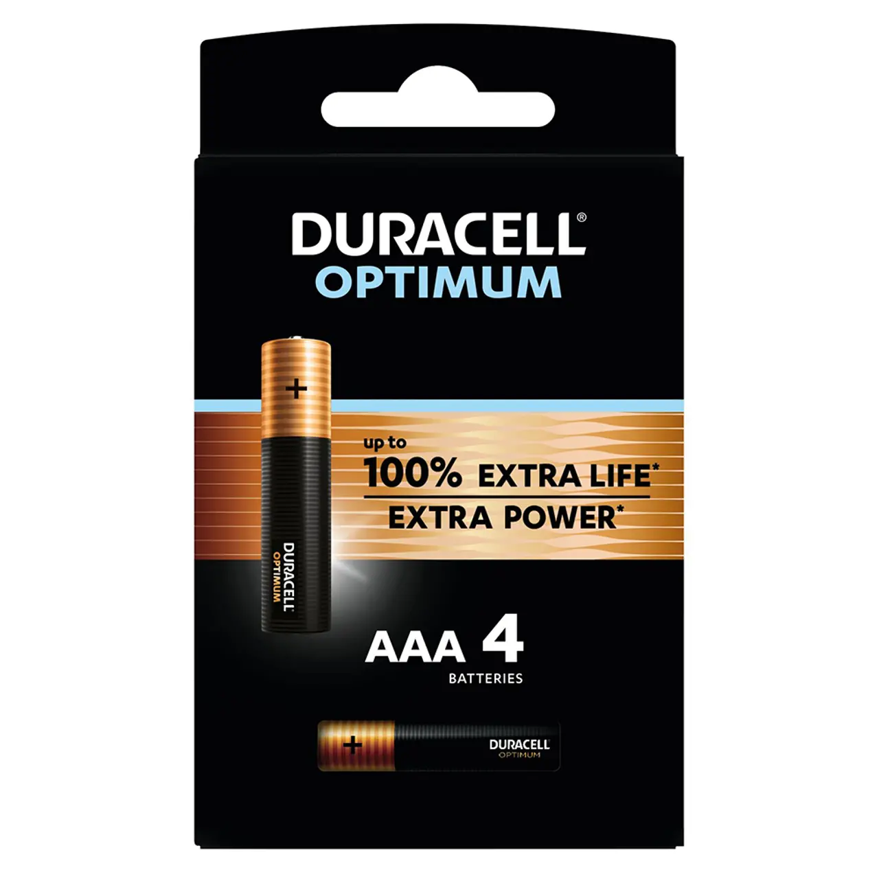 Алкална батерия DURACELL OPTIMUM MX2400 LR03 AAA /4 бр. в блистер/ 1.5V