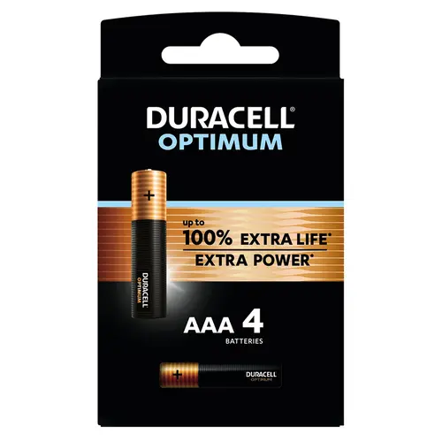 Αλκαλική μπαταρία DURACELL OPTIMUM MX2400 LR03 AAA /4 τεμ. σε blister/ 1.5V - 1