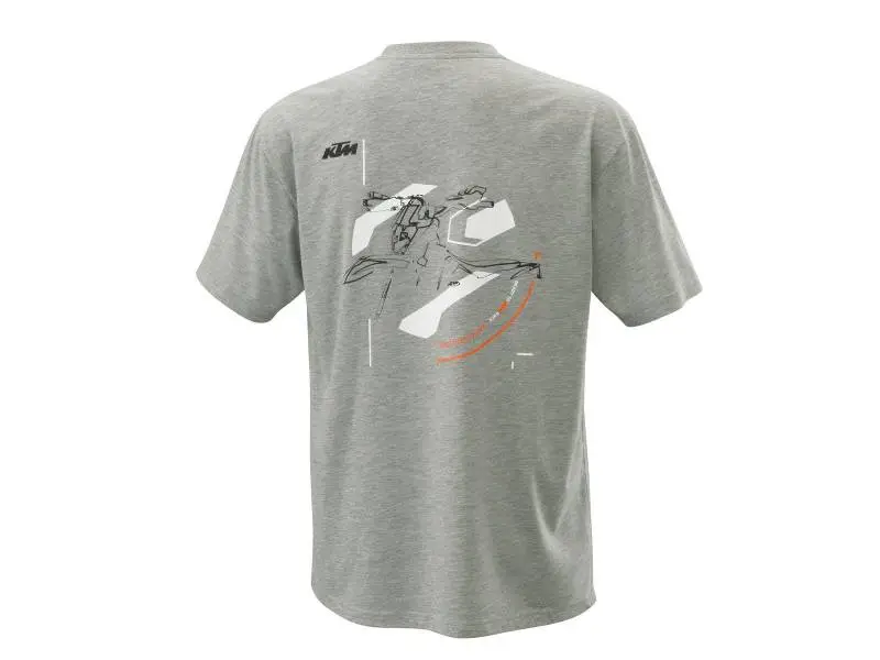 Тениска UPW21005330 STAMP TEE GREY MELANGE KTM - image 1