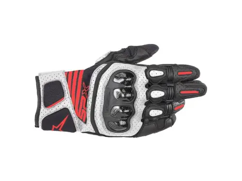 Ръкавици SP X AIR CARBON V2 G BLK WHT RED FL ALPINESTARS - XXXL
