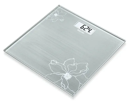 Везна, Beurer GS 10 Glass bathroom scale Gray; Automatic switch-off, overload indicator; 180 kg / 100 g