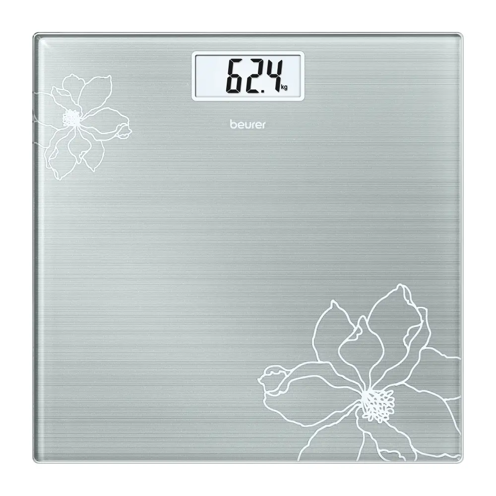Cântar, Beurer GS 10 cântar de baie din sticlă gri; oprire automată, indicator de supraîncărcare; 180 kg / 100 g - image 1