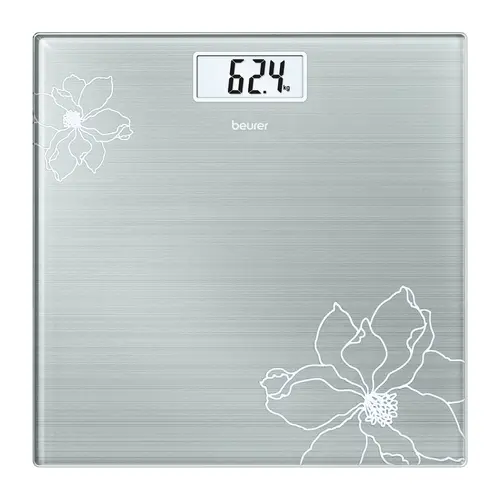Cântar, Beurer GS 10 cântar de baie din sticlă gri; oprire automată, indicator de supraîncărcare; 180 kg / 100 g - 2