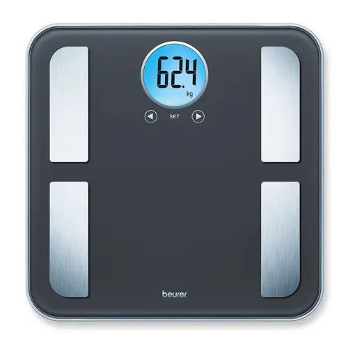 Cântar, Beurer BF 195 cântar de baie de diagnosticare; display LCD rotund; Greutate, grăsime corporală, apă corporală, procent de mușchi, masă osoasă - 2