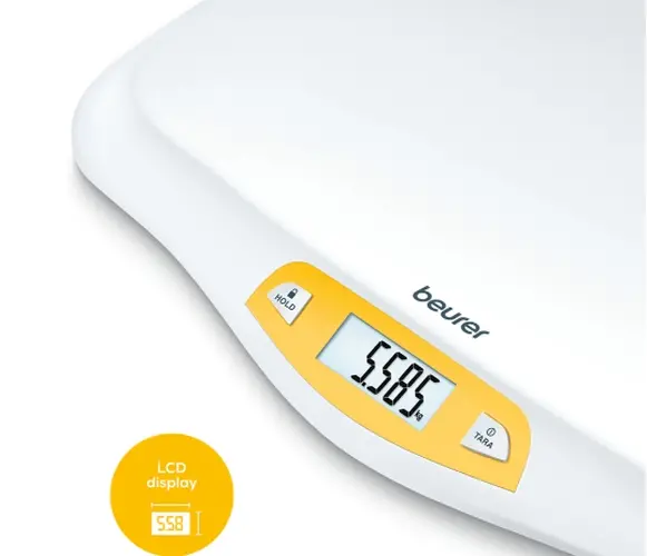 Cântar, Beurer BY 80 Cântar pentru bebeluși, încărcare 20 kg, afișaj LCD, funcție de menținere - image 1