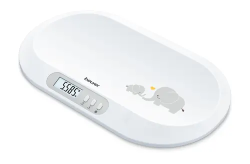 Везна, Beurer BY 90 baby scale, Data transfer via Bluetooth, Automatic and manual hold function, Curved weighing surface, 10 Measurement memory spaces - image 1
