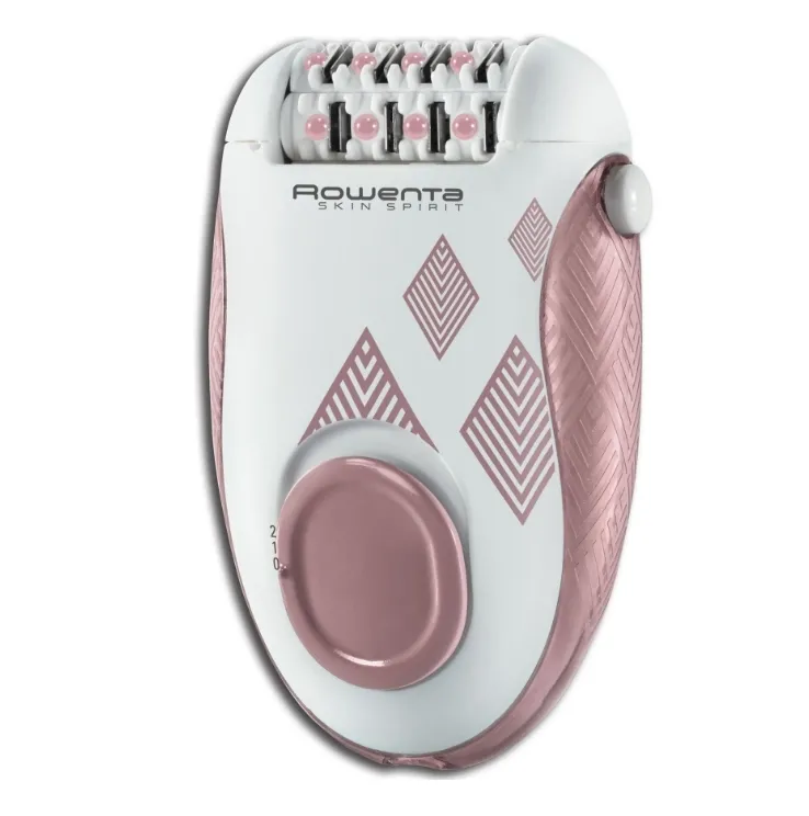 Епилатор, Rowenta EP2900F1, Skin Spirit Grey Pink, compact, 2 speeds, curve sensor, cleaning brush