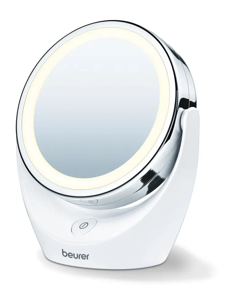 Oglindă cosmetică, Beurer BS 49 oglindă cosmetică iluminată; 12 LED-uri; 5 x zoom; 2 oglinzi; 11 cm