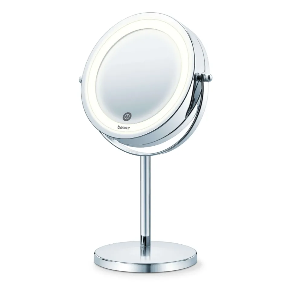 Козметично огледало, Beurer BS 55 Illuminated mirror, touch sensor, 18 LED light, 7 x zoom, 2 swivering mirrors, 13 cm