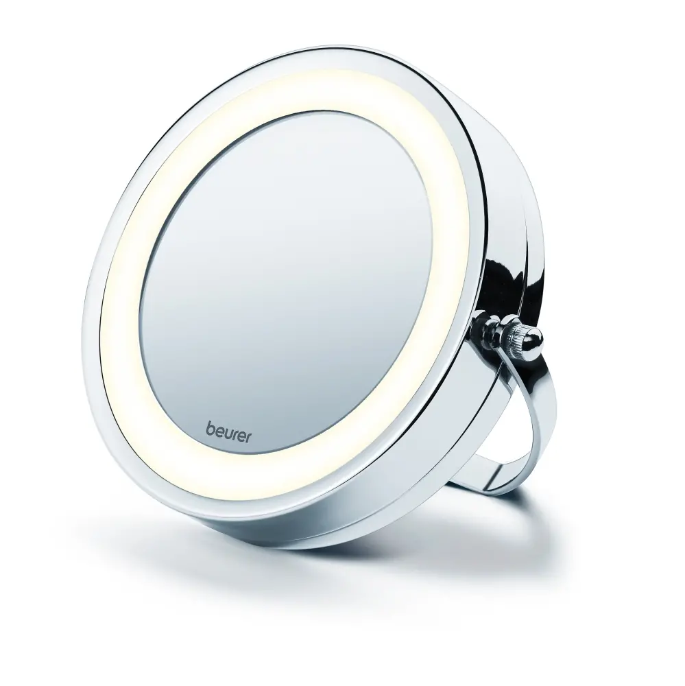 Козметично огледало, Beurer BS 59 Illuminated mirror,wall-mounted/standing , 8 LED light, 5 x zoom, 2 swivering mirrors, 11 cm - image 1