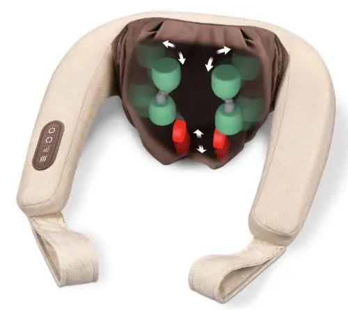 Масажор, Beurer MG 153 4D neck massager, Penetrating kneading massage, 4D massage heads, washable cover, heat function, 2 intensity levels + 1 massage mode - image 2