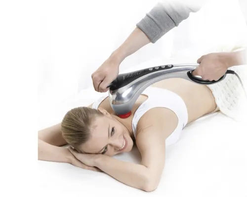 Масажор, Beurer MG 100 infrared massager; sandblasted aluminium housing; Tapping massage, double-head massage; adjustable intensity; 4 massage programs, 2 attachments; display - image 3