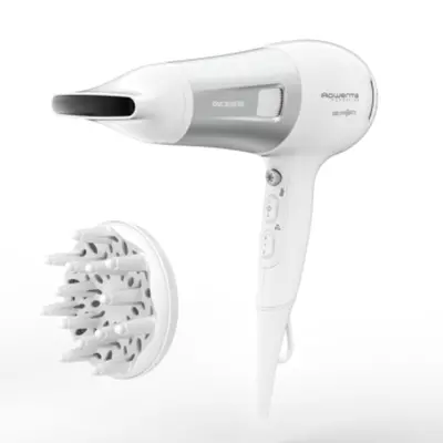 Πιστολάκι μαλλιών, Rowenta CV5930F0 Powerline, 2100W, 2400 Effiwatts, κινητήρας DC, 6 ρυθμίσεις, ρύθμιση thermo control, ιοντικό, στόμιο συγκέντρωσης - 1
