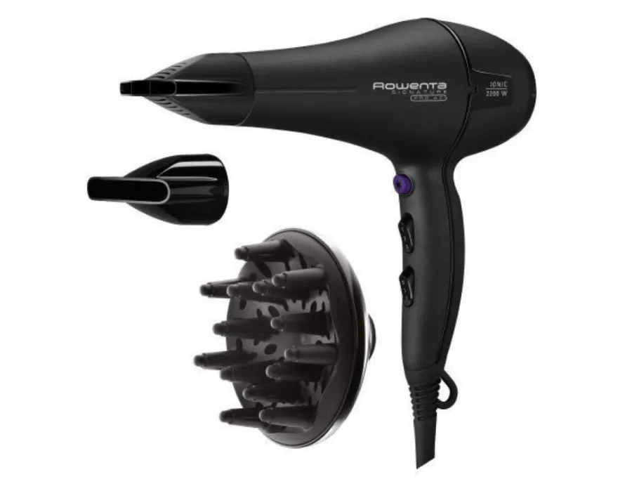 Сешоар, Rowenta CV7840F0, Signature PRO AC, 2200W, AC motor, 3temp / 2 speeds, cool air, diffuser, concentrator (7mm, 9mm)