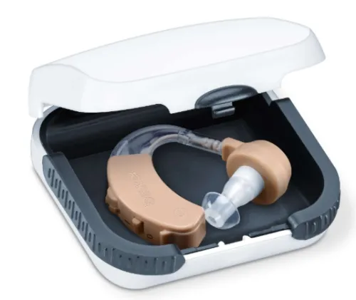 Слухов усилвател, Beurer HA 20 hearing amplifier, Individual adjustment to the ear canal, Ergonomic fit behind the ear,3 attachments to individually adjust to the ear canalFrequency range: 200 to 5000 Hz, Maximum volume 128 dB, - image 1