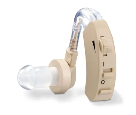 Слухов усилвател, Beurer HA 20 hearing amplifier, Individual adjustment to the ear canal, Ergonomic fit behind the ear,3 attachments to individually adjust to the ear canalFrequency range: 200 to 5000 Hz, Maximum volume 128 dB,