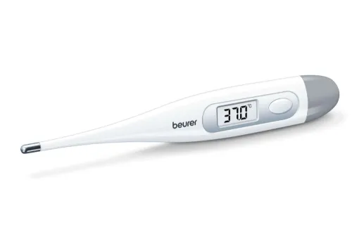 Термометър, Beurer FT 09/1 clinical thermometer, Contact-measurement technology, Display in °C, Protective cap; Waterproof, white