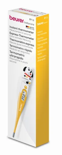 Термометър, Beurer BY 11 Dog clinical thermometer, Contact-measurement technology, temperature alarm as from 37.8 C°, Display in C° and F°, Flexible measuring tip; Protective cap; Waterproof tip and display - image 4