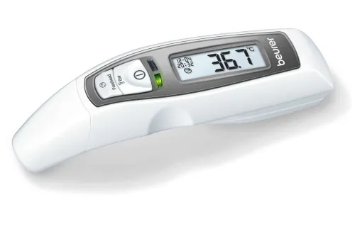 Термометър, Beurer FT 65 multi functional thermometer, 6-in-1 function: ear, forehead and surface temperature, temperature alarm, date and time, 10 memory spaces, medical device