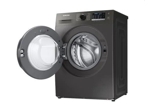 Пералня, Samsung WW70TA026AX/LE, Washing Machine,  7kg, 1200 rpm,  Energy Efficiency B, Eco Bubble, Hygiene Steam, Spin Efficiency B,  Stainless steel, Black door - image 4