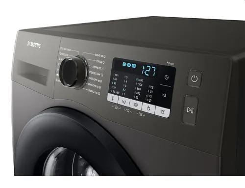 Пералня, Samsung WW70TA026AX/LE, Washing Machine,  7kg, 1200 rpm,  Energy Efficiency B, Eco Bubble, Hygiene Steam, Spin Efficiency B,  Stainless steel, Black door - image 7