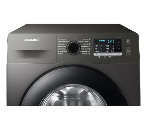 Пералня, Samsung WW70TA026AX/LE, Washing Machine,  7kg, 1200 rpm,  Energy Efficiency B, Eco Bubble, Hygiene Steam, Spin Efficiency B,  Stainless steel, Black door - image 8