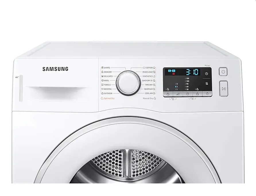 Сушилня, Samsung DV80TA020TT/LE, Tumble Dryer with Heat Pump technology, 8kg, A++, Wrinkle prevention, Quick Dry 35 ',LED, Diamond drum, White - image 10