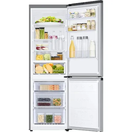 Хладилник, Samsung RB34T600ESA/EF, Refrigerator with SpaceMax Technology, Fridge Freezer, Total 344l, refrigerator 230l, freezer 114l, Energy Efficiency E, All-Around Cooling, No frost, 35dB, 186/59.5/65.8, Metal graphite - image 4