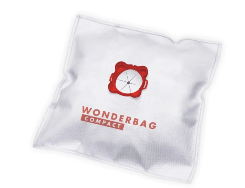 Торбичка за прахосмукачка, Rowenta WB305140, Wonderbag Compact, Vacuum Bags, Set of 5 bags + 1 adapter ring, 3-layered, Universal, textile - image 1