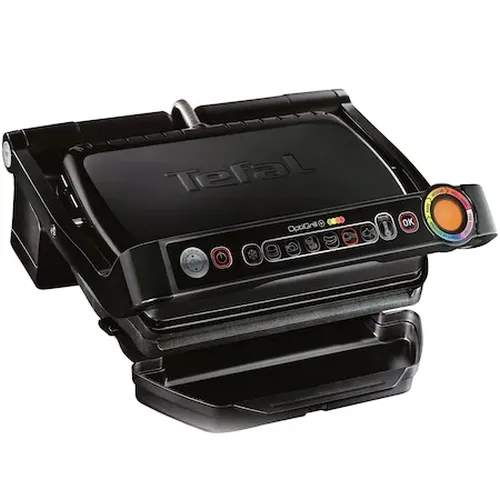 Барбекю, Tefal GC712834, Optigrill+ Black, 600cm2 cooking surface, automatic cooking sensor, 6 automatic programs, 4 adjustable temp., cooking level indicator, non-stick die-cast alum. Plates