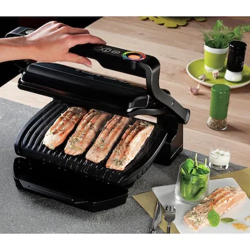 Барбекю, Tefal GC712834, Optigrill+ Black, 600cm2 cooking surface, automatic cooking sensor, 6 automatic programs, 4 adjustable temp., cooking level indicator, non-stick die-cast alum. Plates - image 5