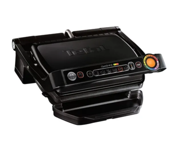 Барбекю, Tefal GC714834, Optigrill+ Black Snacking, 600cm2 cooking surface, snacking tray, automatic cooking sensor, 6 automatic programs, 4 adjustable temp., cooking level indicator, non-stick die-cast alum. Plates