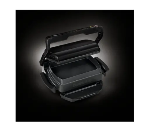 Ψησταριά, Tefal GC714834, Optigrill+ Black Snacking, επιφάνεια μαγειρέματος 600cm2, δίσκος snacking, αυτόματος αισθητήρας μαγειρέματος, 6 αυτόματα - 6