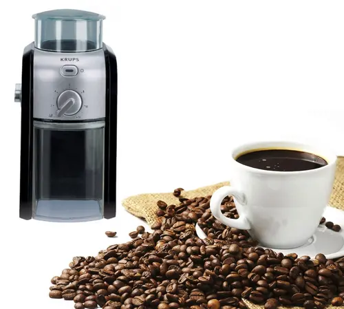 Râșniță de cafea, Krups GVX242, Coffee Grinder Pro Edition negru/crom - 1