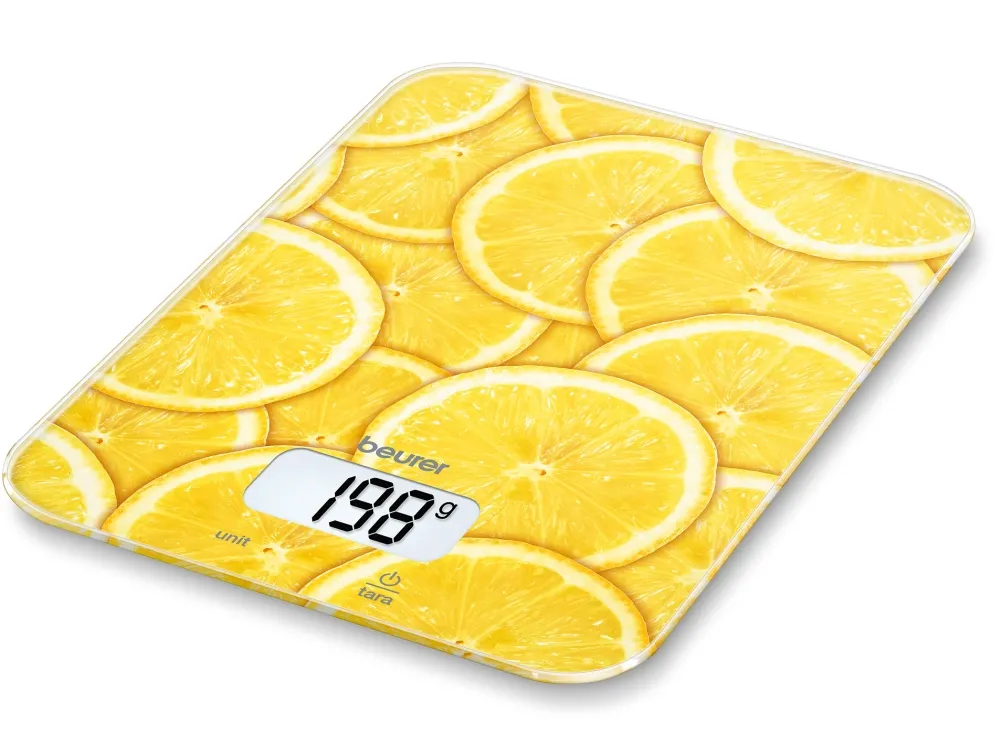 Везна, Beurer KS 19 lemon kitchen scale; 5 kg / 1 g