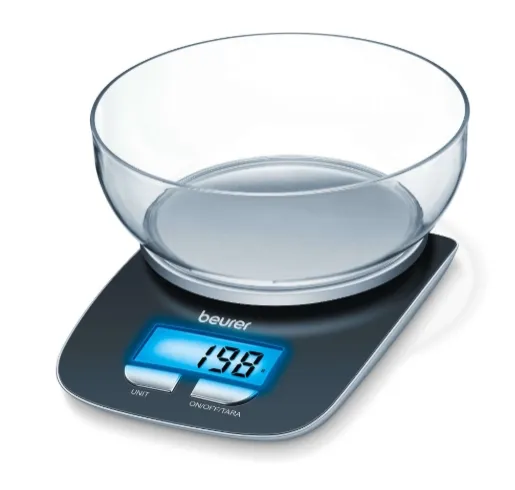 Везна, Beurer KS 25 kitchen scale; Bowl with 1.2 litre capacity;3 kg / 1 g