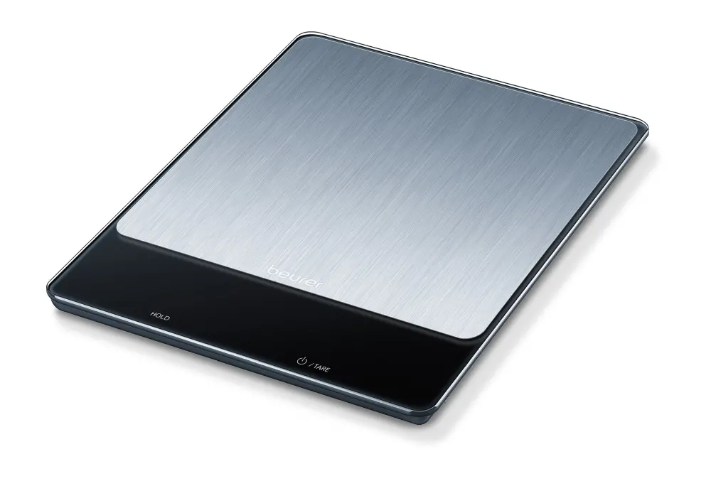 Cântar, Beurer KS 34 XL de bucătărie; Suprafață de cântărire din oțel inoxidabil; Magic LED; 15 kg / 1 g - image 1