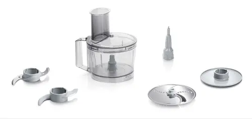 Robot de bucătărie, Bosch MCM3100W, Robot de bucătărie, MultiTalent 3, 800 W, BPA, bol din plastic 2.3 l , Disc dublu din oțel inoxidabil pentru - 6