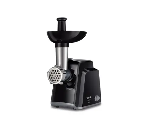 Κρεατομηχανή, Tefal NE105838, Κρεατομηχανή, 1400W, Χωρητικότητα 1.7 kg/min, Λειτουργία αναστροφής, Μαχαίρι κοπής, 2 αξεσουάρ για λουκάνικα, Μαύρο - image 1