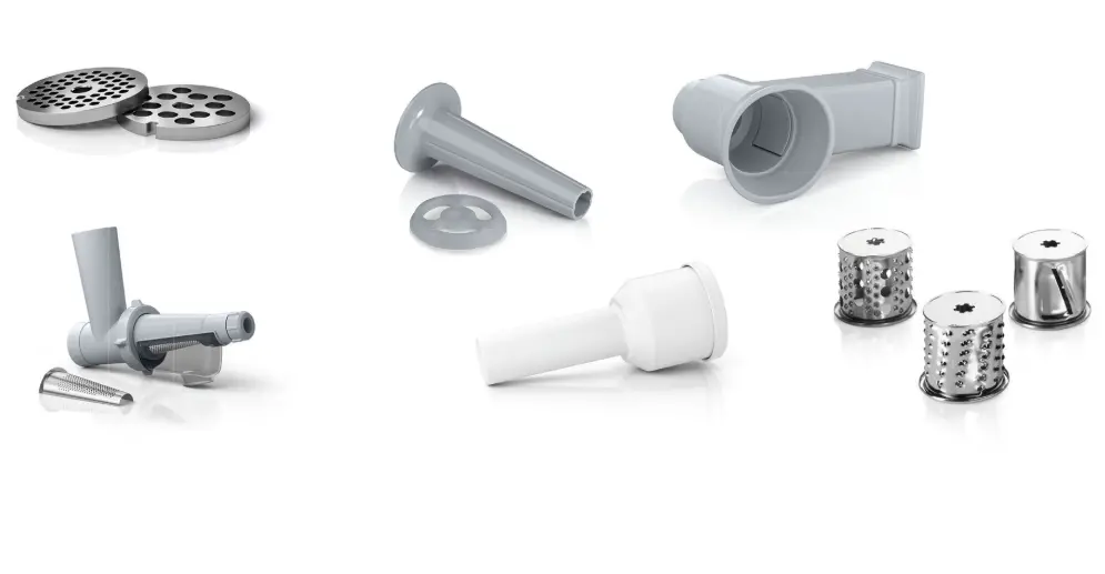 Κρεατομηχανή, Bosch MFW2517W, Κρεατομηχανή, SmartPower από τη σειρά SmartPower: 1500W, 1,7 kg/min, 2 πλάκες, 1 χωνί για λουκάνικα, εξάρτημα στίφτη - image 2