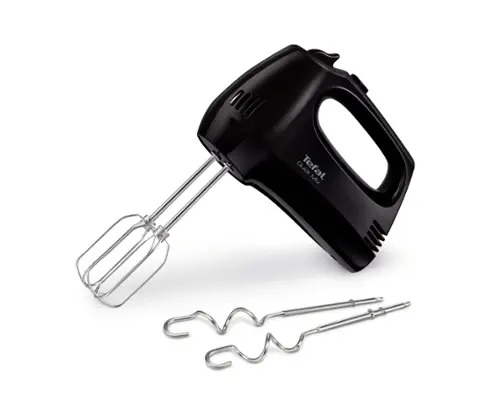 Mixer, Tefal HT310838, Mixer de mână, 300W, 5 viteze + turbo, 2 tel-uri, 2 cârlige pentru aluat, negru - image 4