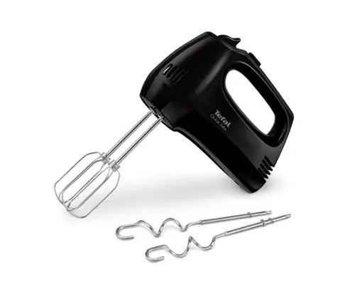 Mixer, Tefal HT310838, Mixer de mână, 300W, 5 viteze + turbo, 2 tel-uri, 2 cârlige pentru aluat, negru - 5