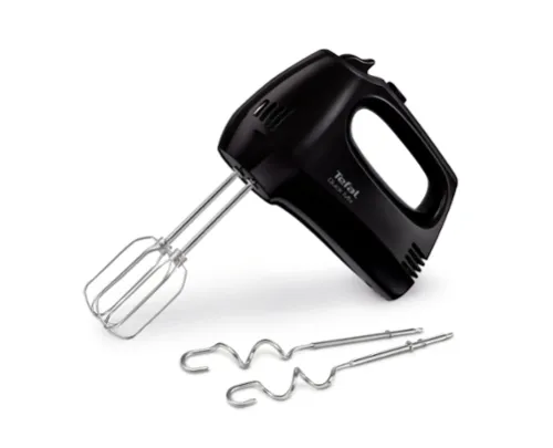 Миксер, Tefal HT310838, Hand Mixer, 300W, 5 Speeds + turbo,  2 Beaters, 2 Dough hooks, black - image 4