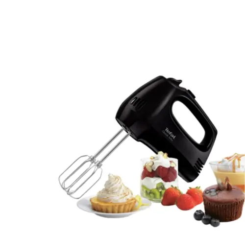 Mixer, Tefal HT310838, Mixer de mână, 300W, 5 viteze + turbo, 2 tel-uri, 2 cârlige pentru aluat, negru - 6