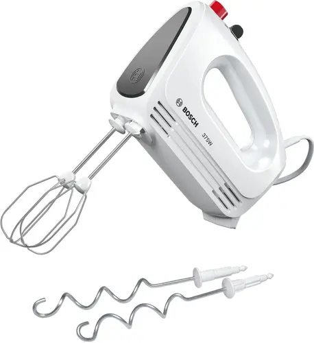 Μίξερ, Bosch MFQ22100, Μίξερ χειρός, CleverMixx, 375 W, 4 ρυθμίσεις ταχύτητας, πρόσθετη ρύθμιση παλμού/turbo, λευκό/γκρι - 1