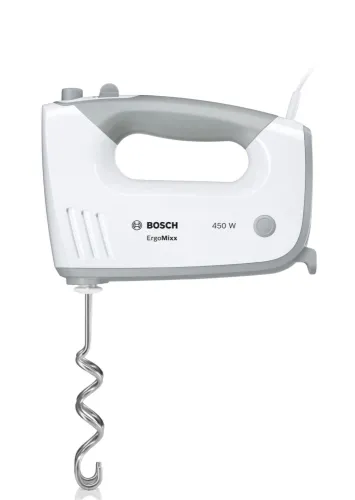 Миксер, Bosch MFQ36440, Hand mixer, ErgoMixx, 450 W, Included blender & transparent jug, White - image 2