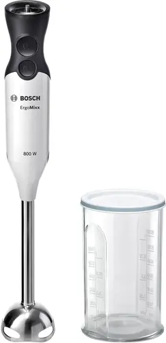 Blender vertical, Bosch MS61A4110, Blender, ErgoMixx, 800 W, inclus vas transparent, alb, antracit - 1